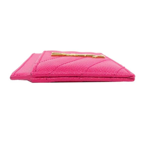 YVES SAINT LAURENT Pink Leather Card Holder - Picture 3 of 11